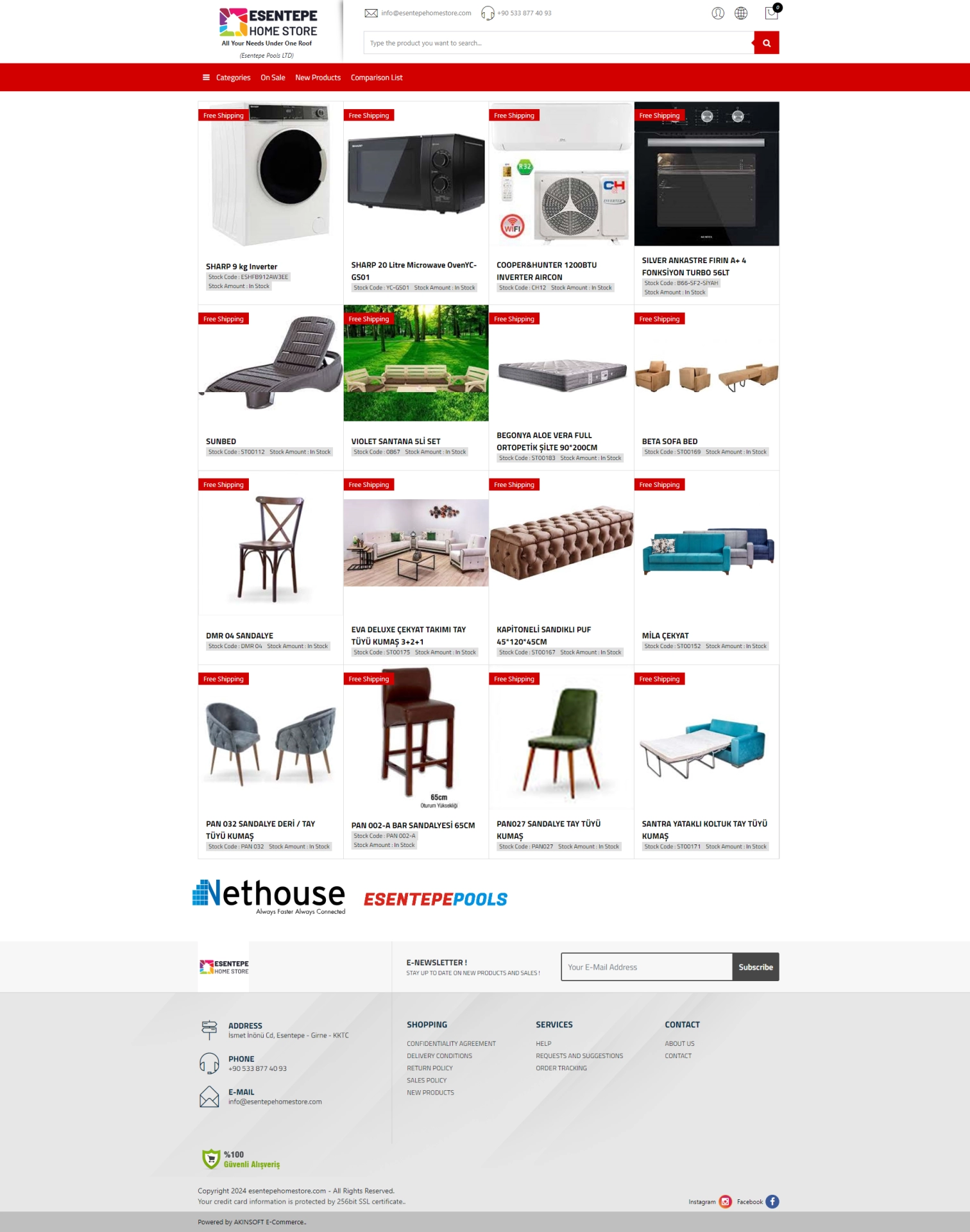 AKINSOFT E-Ticaret - esentepehomestore.com